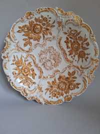 Meissen.Фарфоровая декаротивная тарелка  с золотыми цветами  Ø 31 см.
