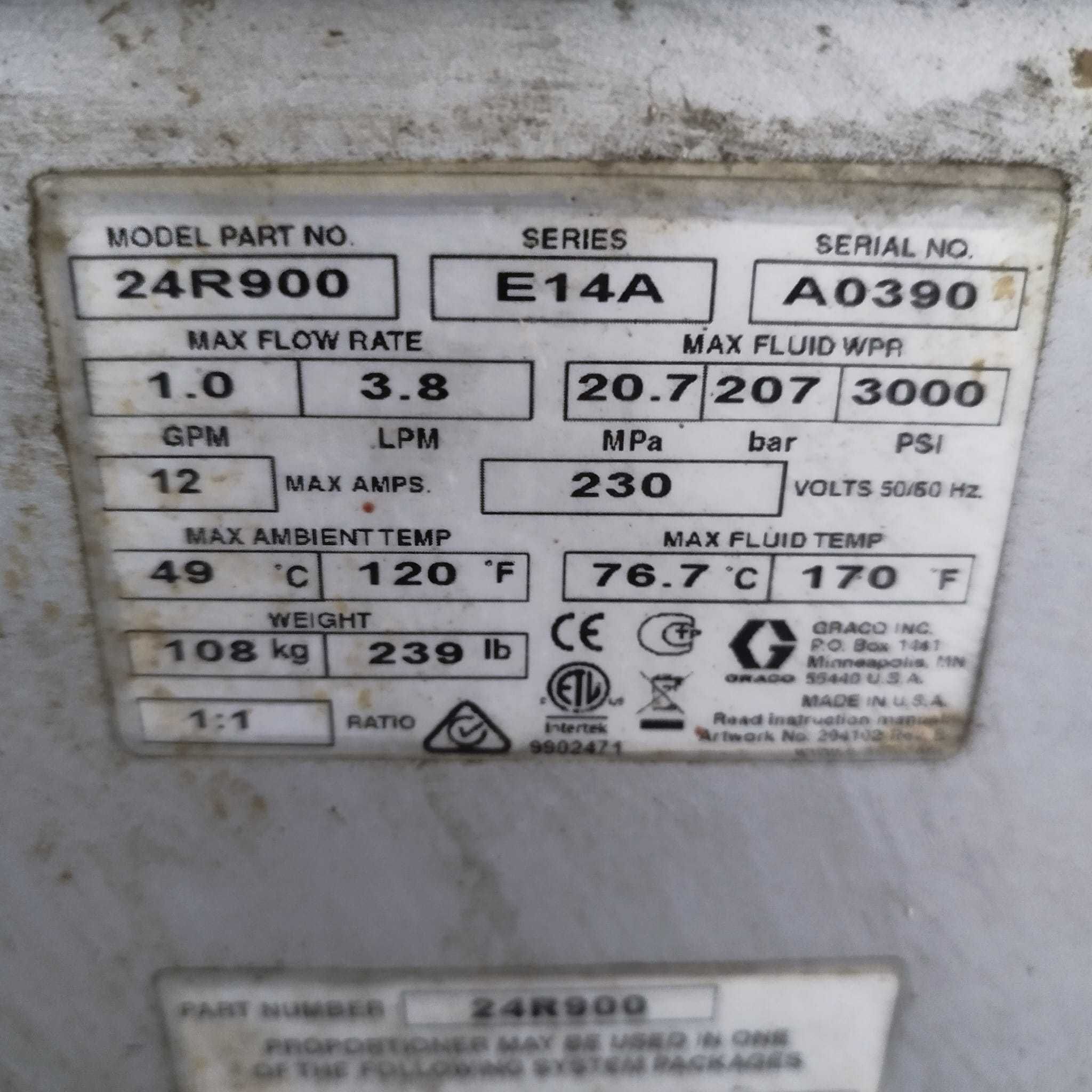 Maszyna do natrysku piany i polimocznika Reactor Graco E-10 Hp