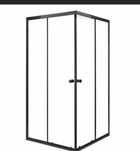 Kabina Olga SQ80 BLACK SOLO (bez brodzika)