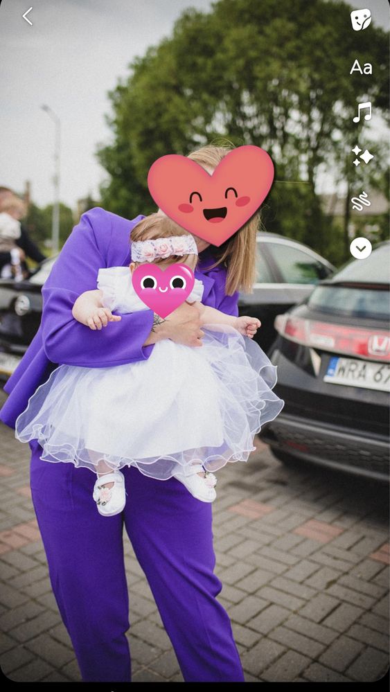 Sukienka plus dodatki chrzest