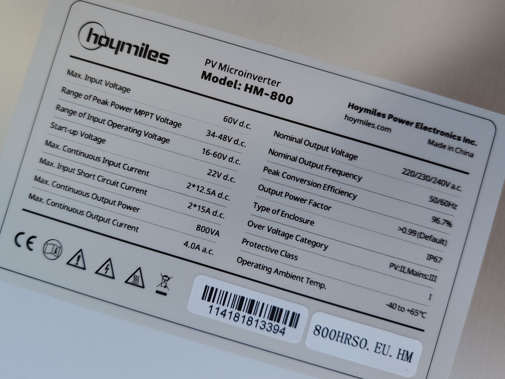 HOYMILES Mikroinwerter HM-800