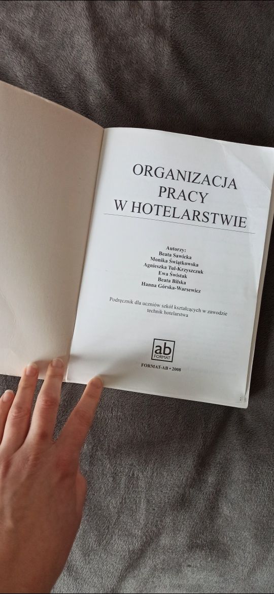 Podręcznik Organizacja pracy w hotelarstwie
