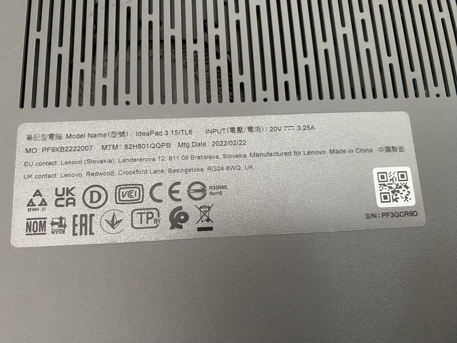 Laptop Lenovo LEN82H801QQPB