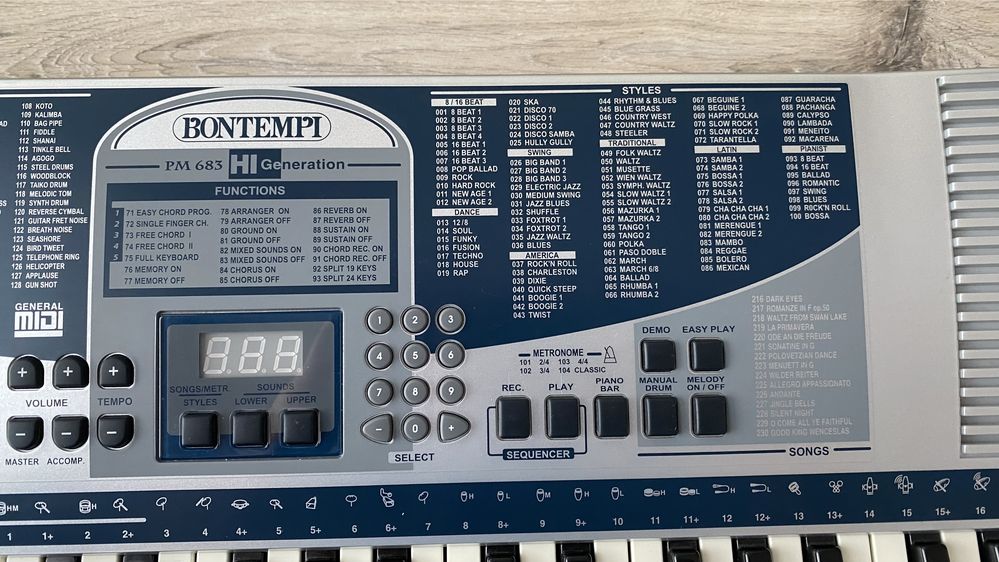 Keyboard Bontempi PM683