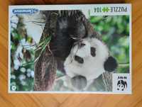 Puzzle 104 części panda nowe w folii WWF 6 plus
