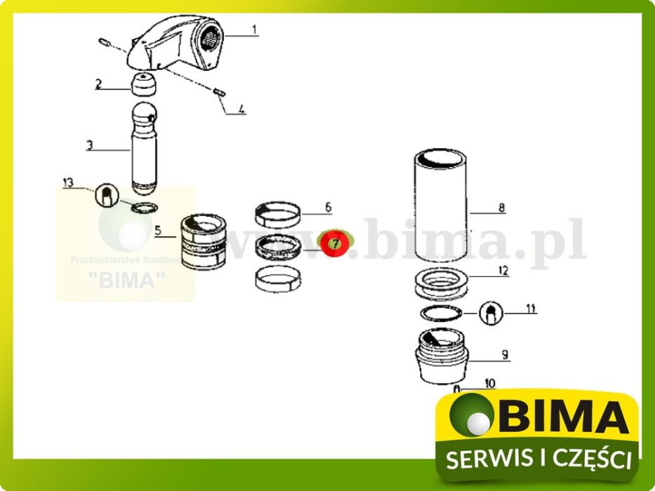 Zestaw uszczelniaczy siłownika hydraulicznego podnosnika Renault org