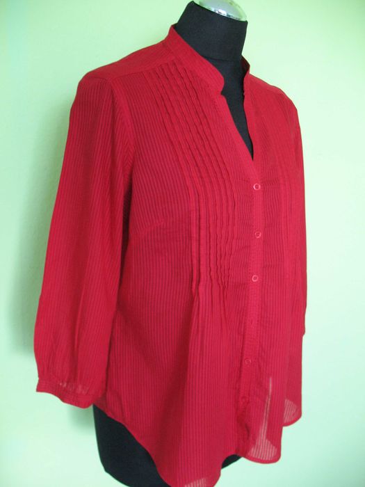 Bluzka - czerwona bawełna - 42 XL biust 106 cm