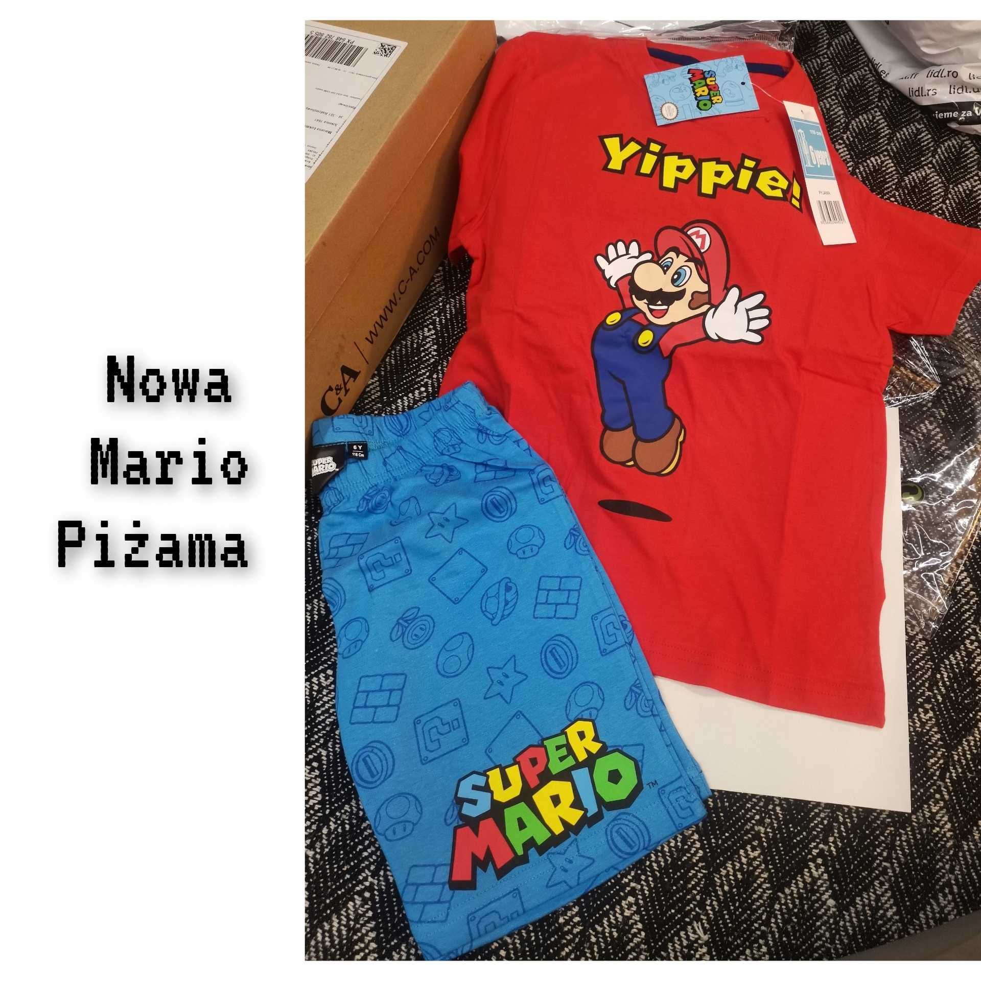 Nowa Mario piżama 116 Mario bross piżama Mario 116