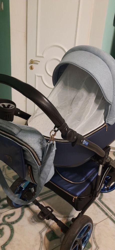 Универсальная коляска 2 в 1 Baby Pram Eco Sky Blue (B002LC)