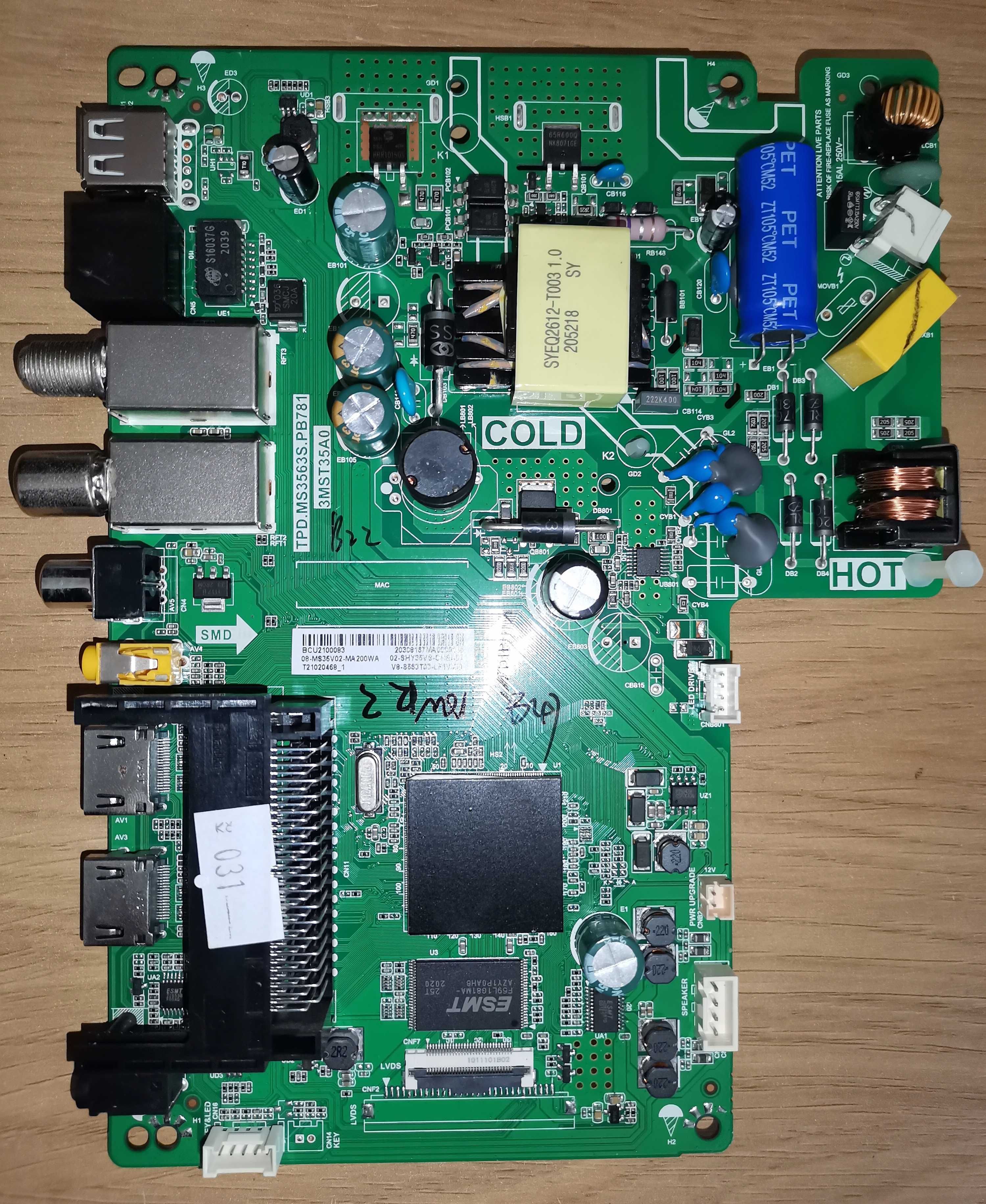 Mainboard TPD.MS3563S.PB781 de Thomson 32HD3306