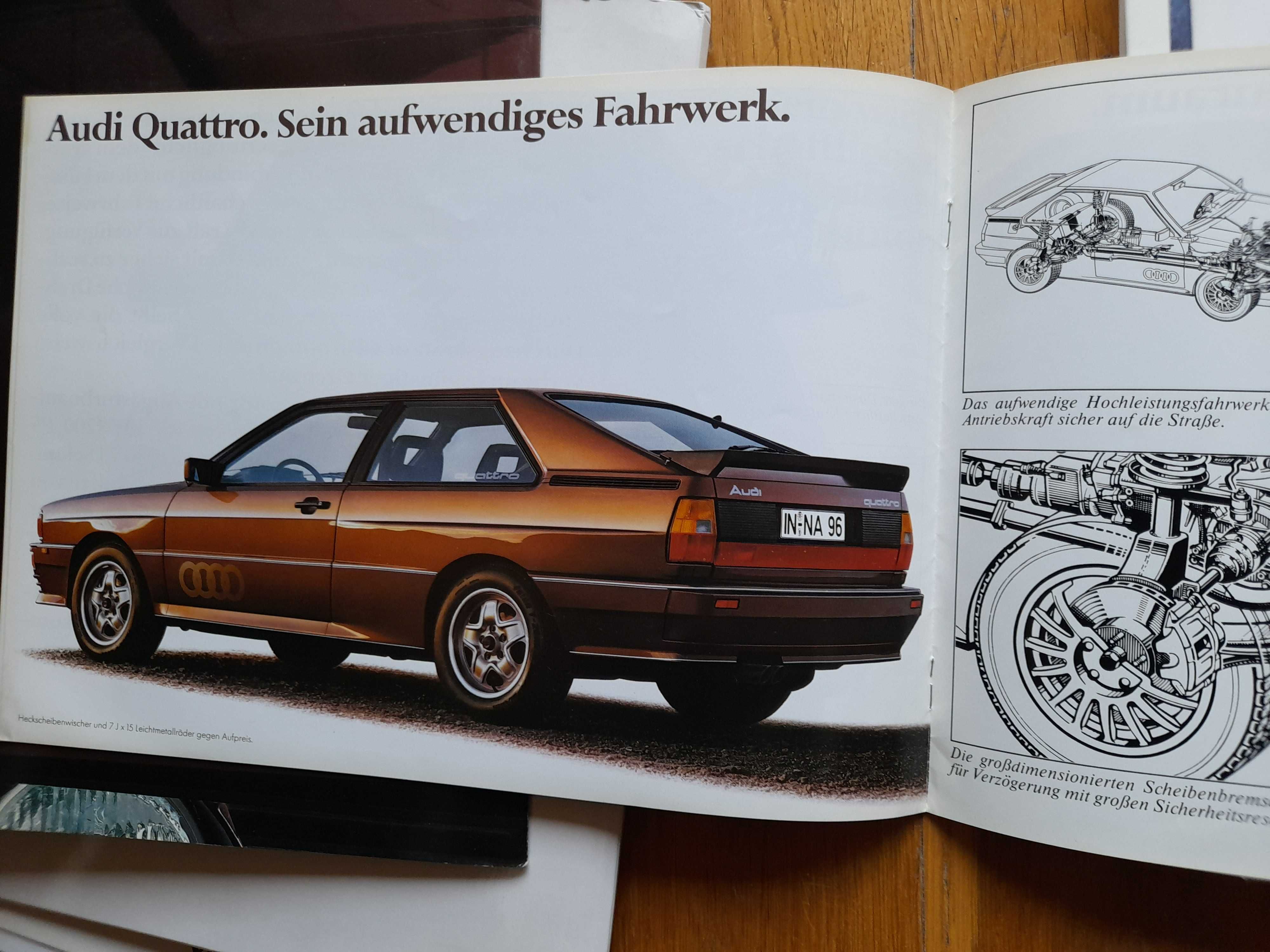 AUDI Quattro 2.2 prospekt niemiecki rok 1981