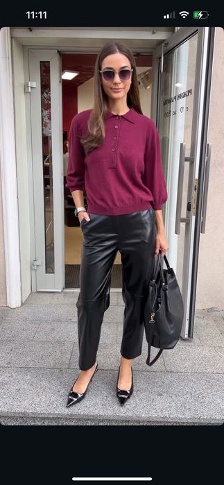 Брюки з еко шкіри joleen