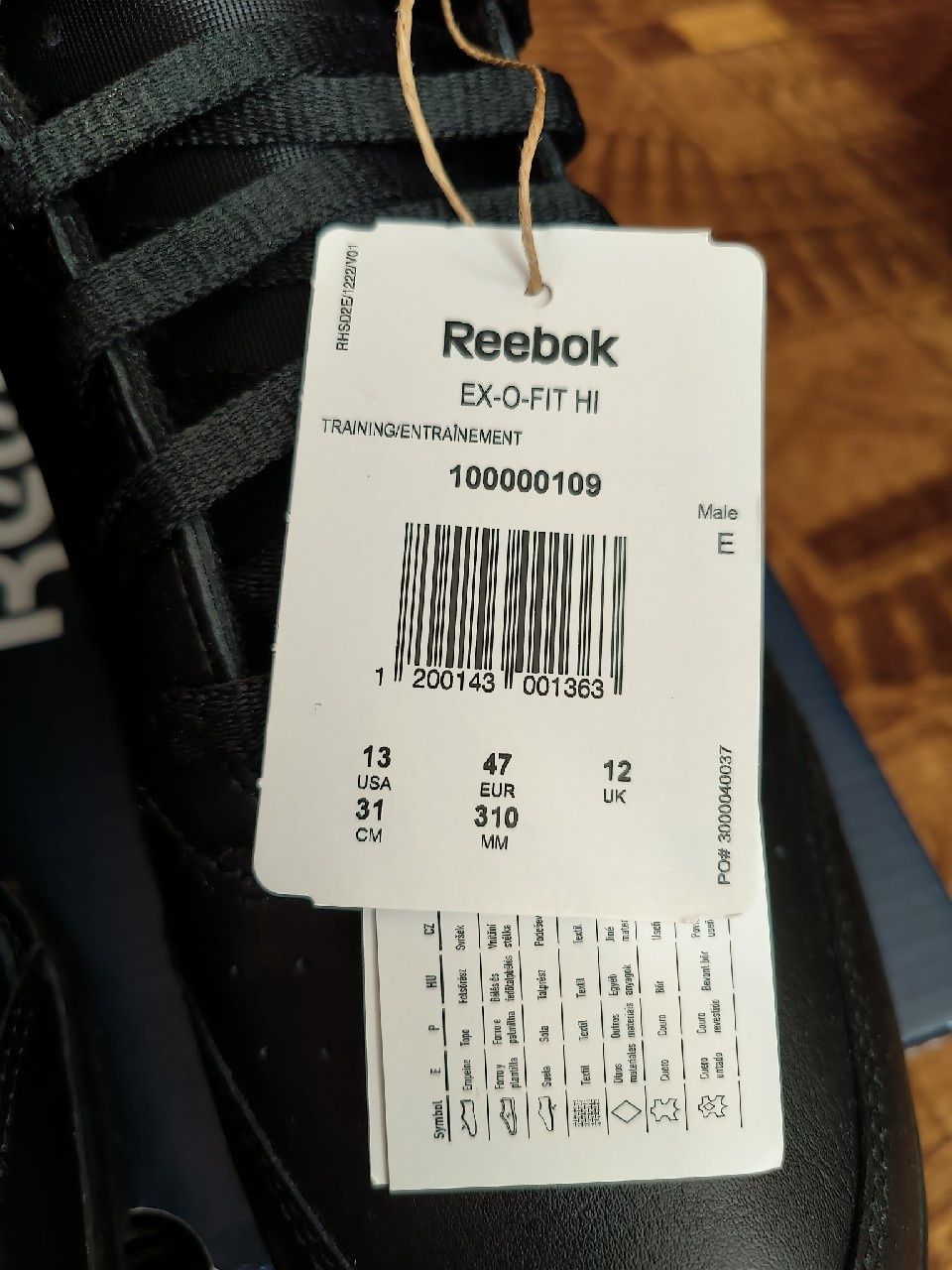 Buty Męskie Reebok EX-O-FIT Hi Classic Wysokie Skóra 47 31cm Nowe !