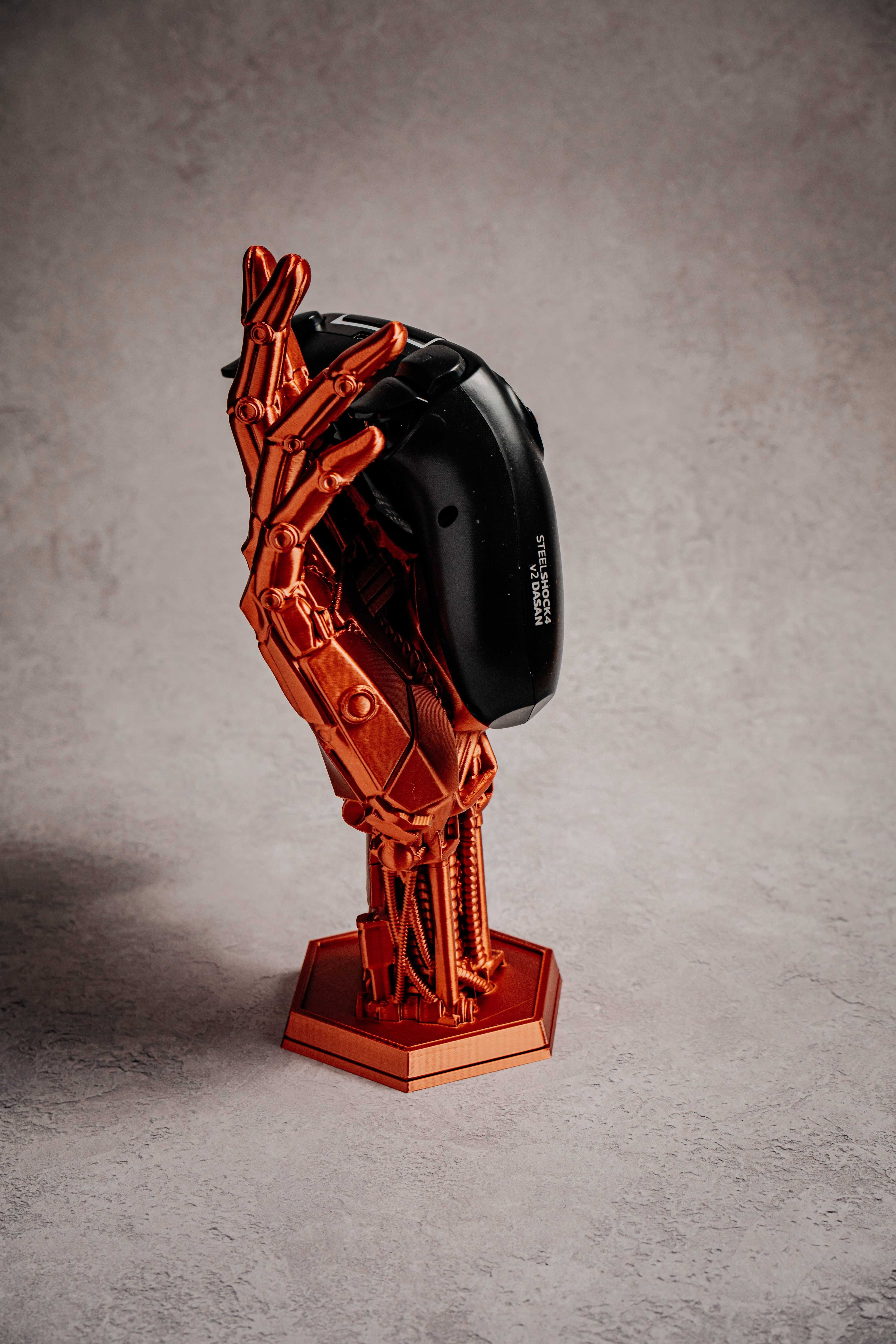 Robo-ręka Cyberpunk - Holder na pady - Miedziany