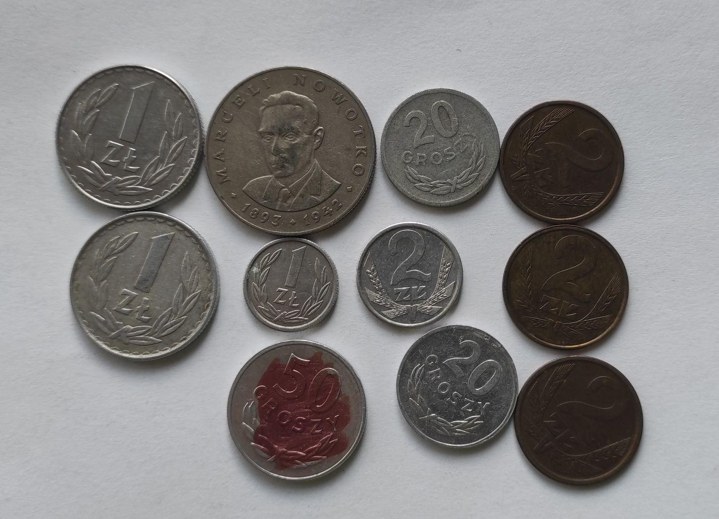 zestaw kolekcjonerskich monet z PRL