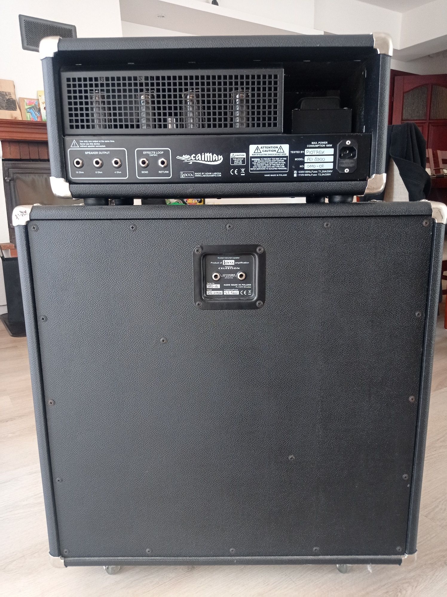 Wzmacniacz gitarowy Laboga caiman+kolumna 2x12