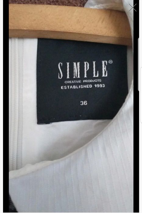 Sukienka Damska Simple Z Kołnierzykiem