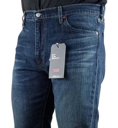 Męskie jeansy Levi's 527 Slim Bootcut ciemne nowe Levisy oryg. W38/L34