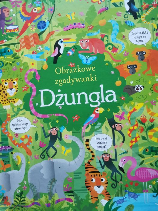 Książka dla dzieci Obrazkowe zgadywanki Dżungla i ZOO