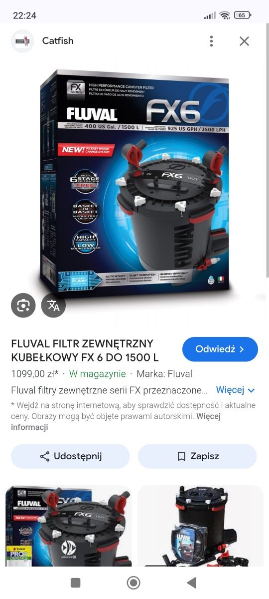 Filtr fluval  fx6