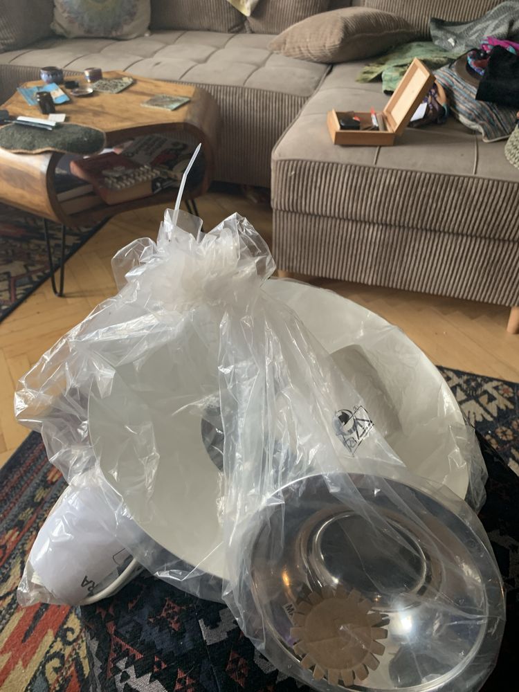 Lampa IKEA Fyrtiofyra nowa - biały / chrom