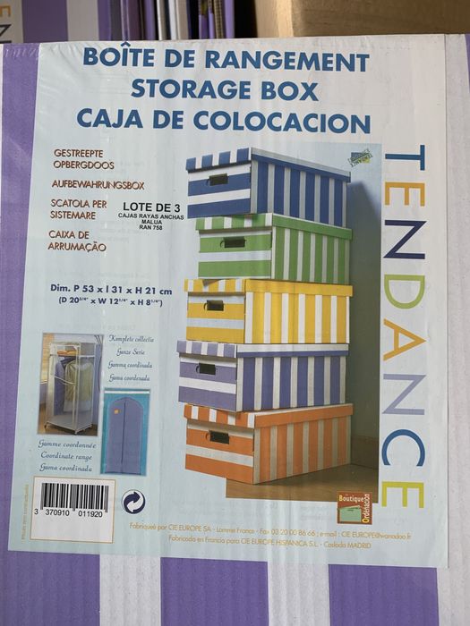 Caixas para arrumação