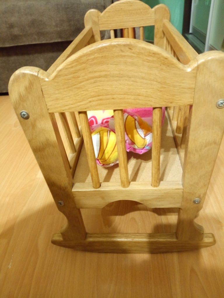 Деревянная кроватка колыска люлька для baby born