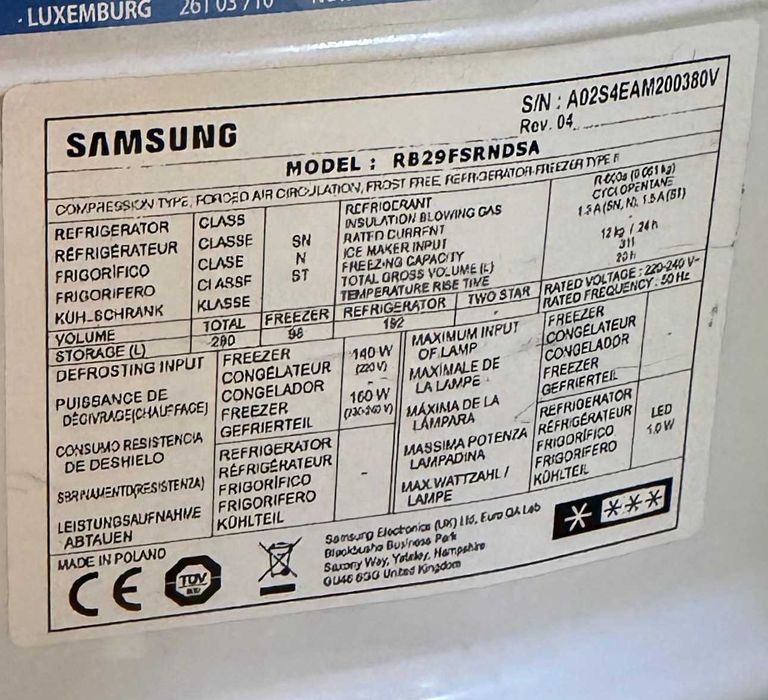 Frigorífico Combinado Samsung RB29FSRNDSA