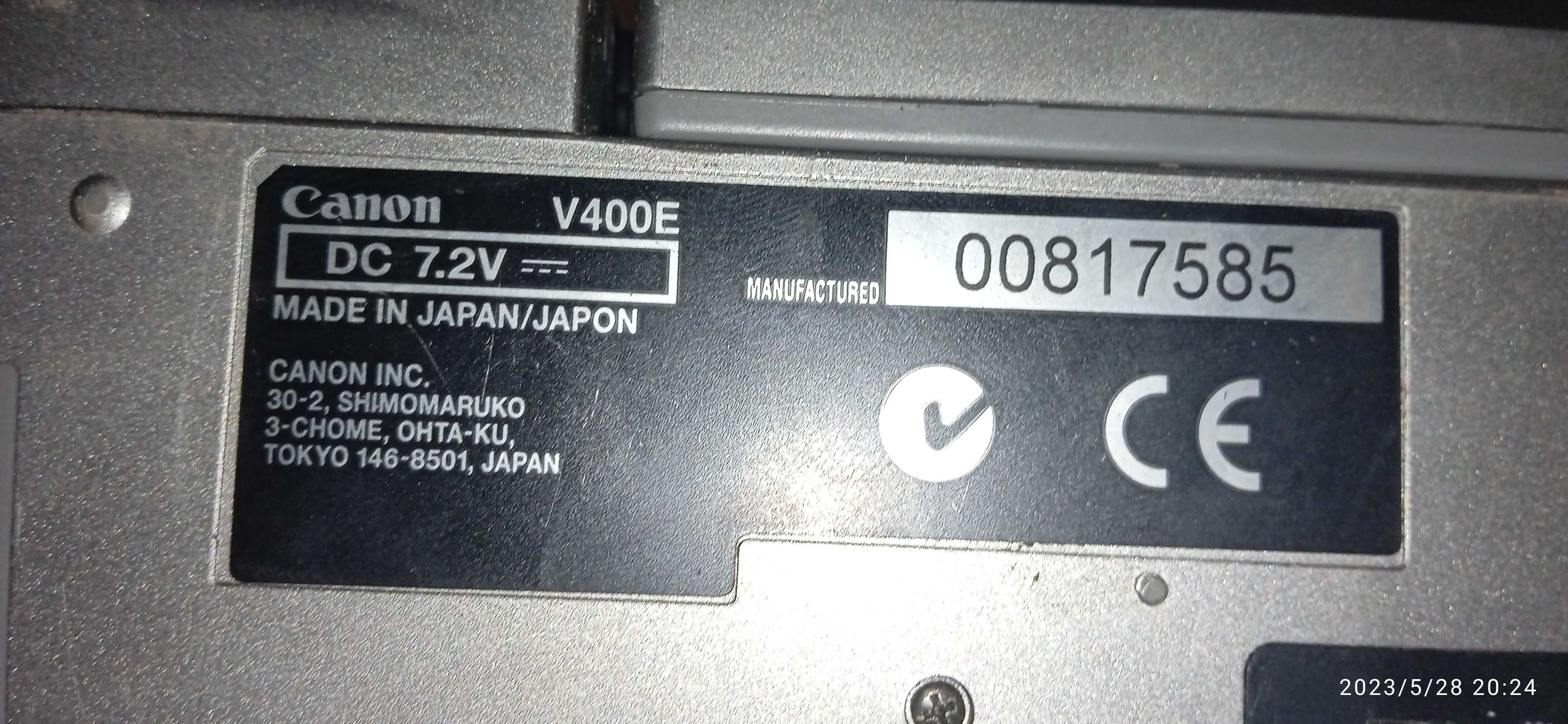 Canon V400E DC 7.2v