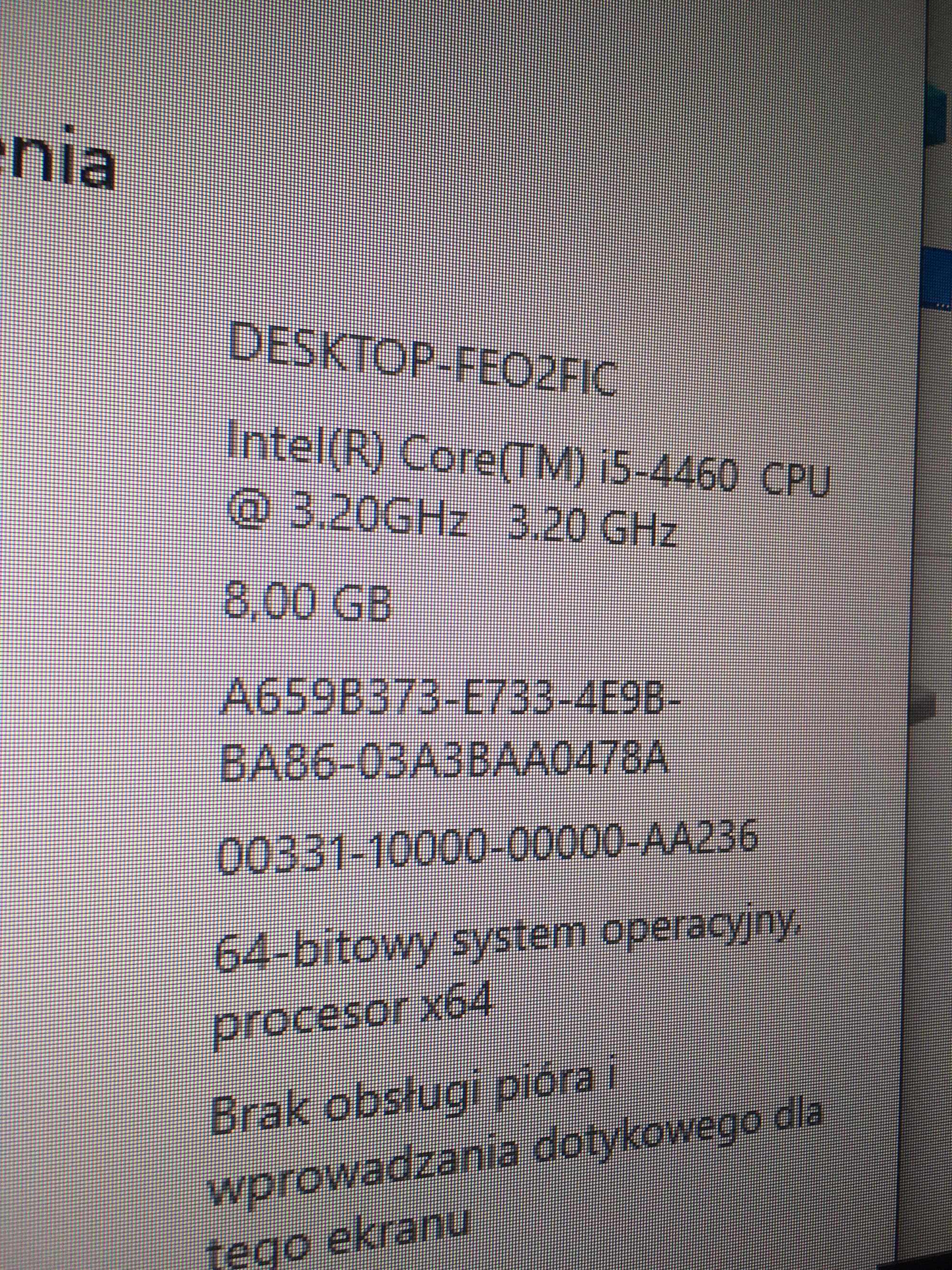 Komputer i5 4460, MSI GeForce GTX 970 4GB DDR5, 8GB RAM, SSD, HDD