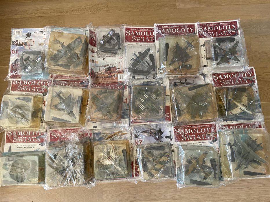 Kolekcja Modeli Metalowych Samoloty Świata. 18 numerów. Nowe.