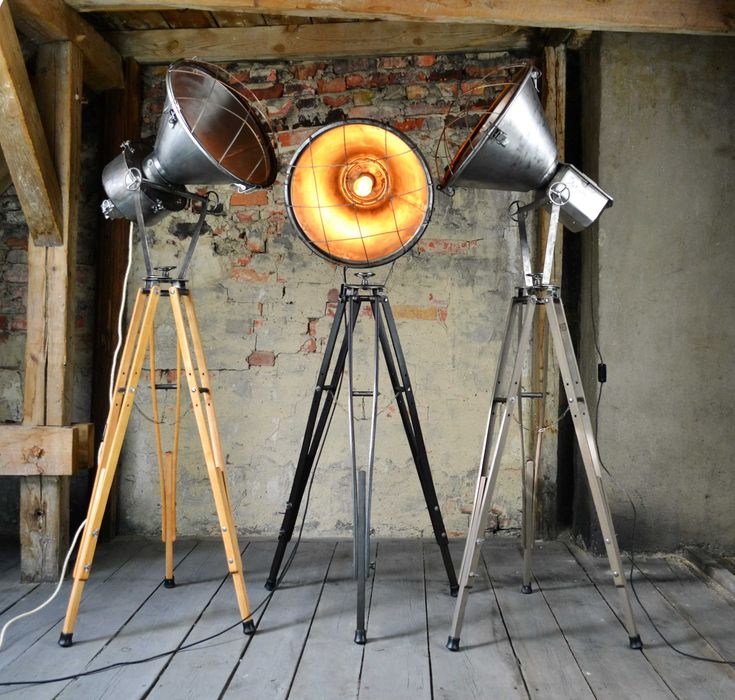 Rzemieślnicza lampa podłogowa na statywie LOFT GLAMOUR