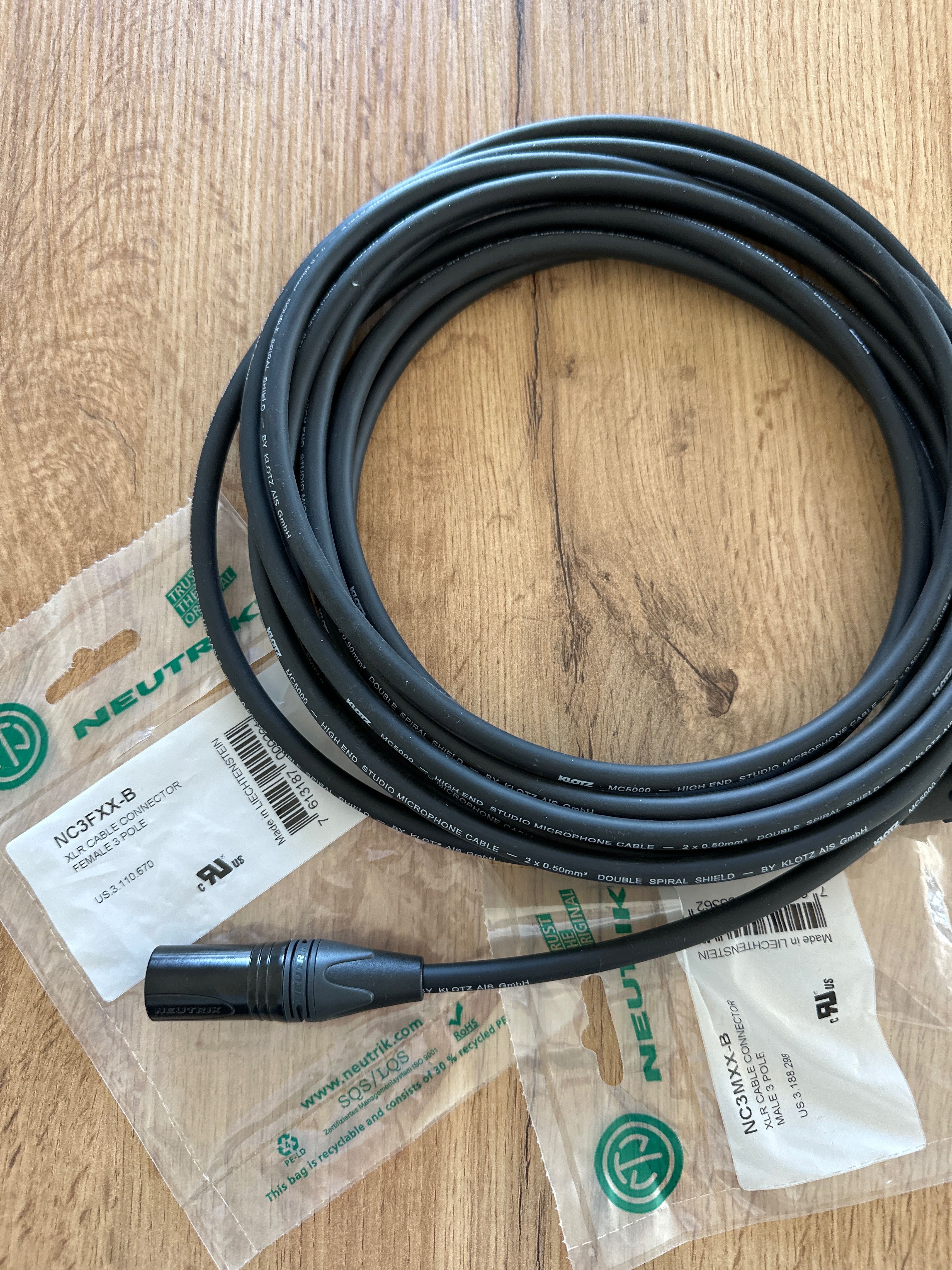 Kabel mikrofonowy Klotz MC5000 XLR Neutrik 6 metrów