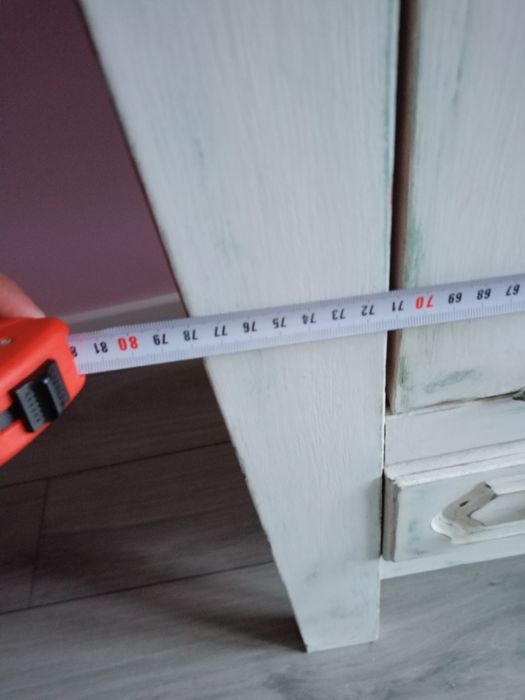 Komoda PRL barek odnowiony biały