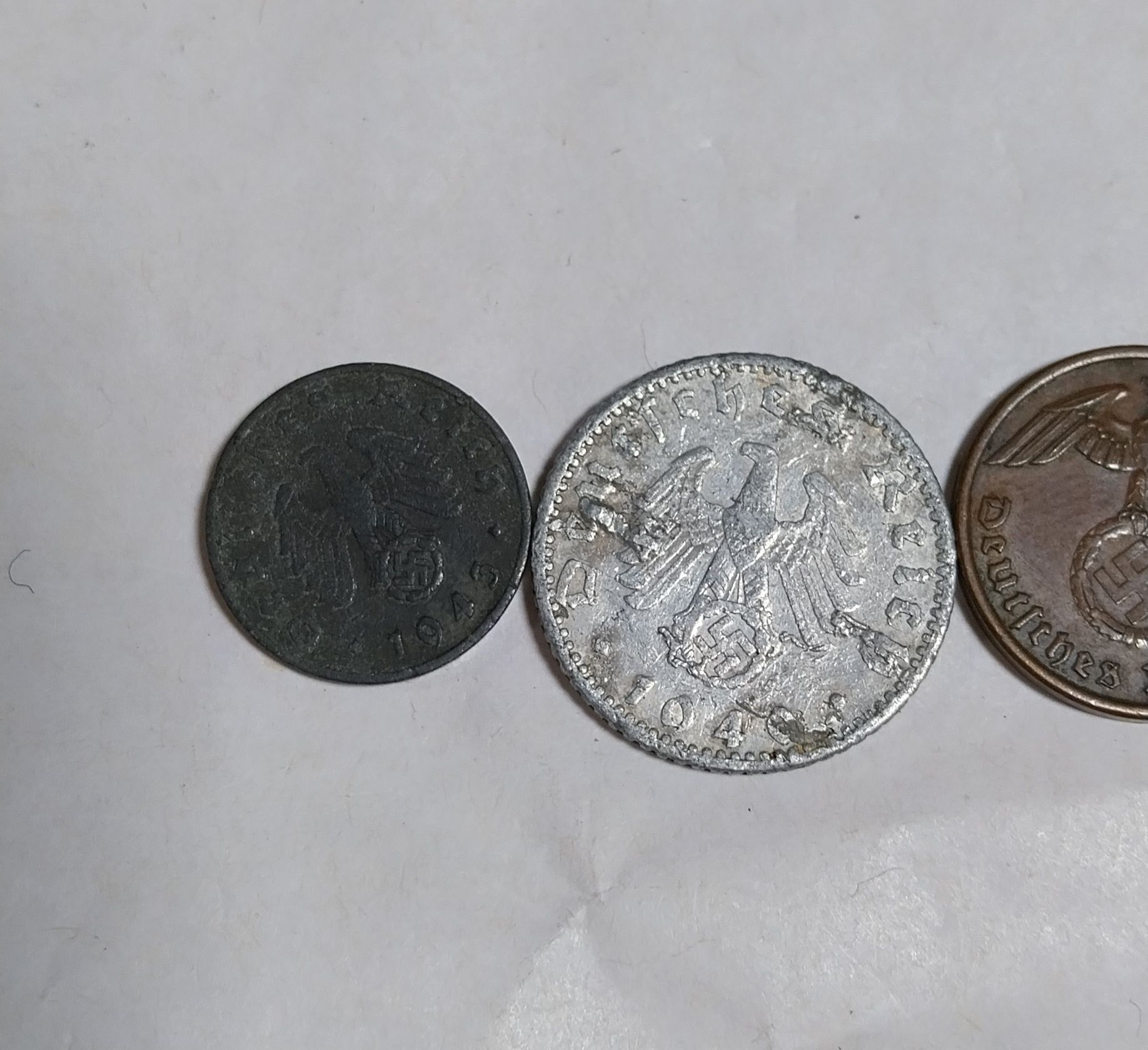 3 moedas da Alemanha Nazi