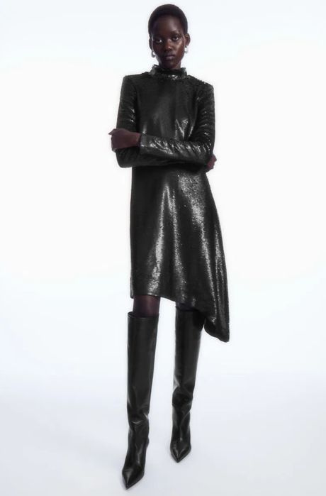 Cos асиметрична сукня з паєтками