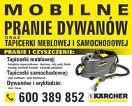 Mobilne pranie tapicerki • meblowej oraz samochodowej