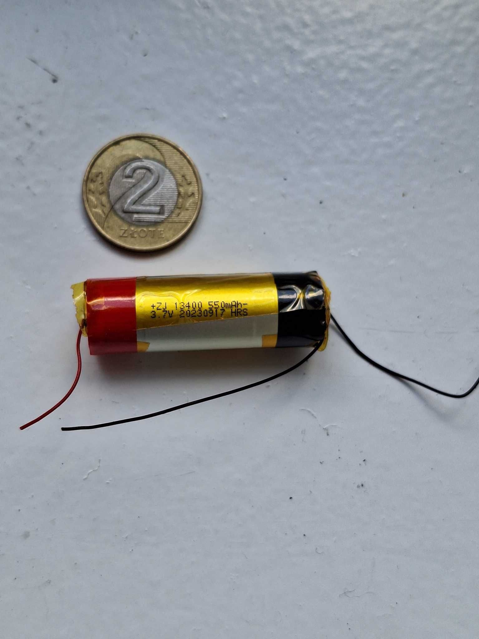 Akumulator, ogniwo, bateria li-po 13400 3.7V 550mAh, 2,035 Wh
