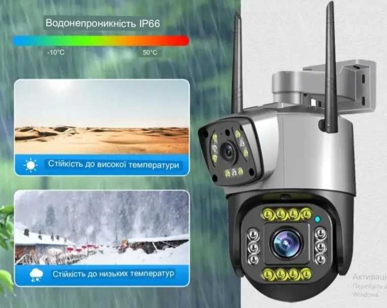 Камера відеоспостереження 4G під сім SIM-карту 8 Мп IP