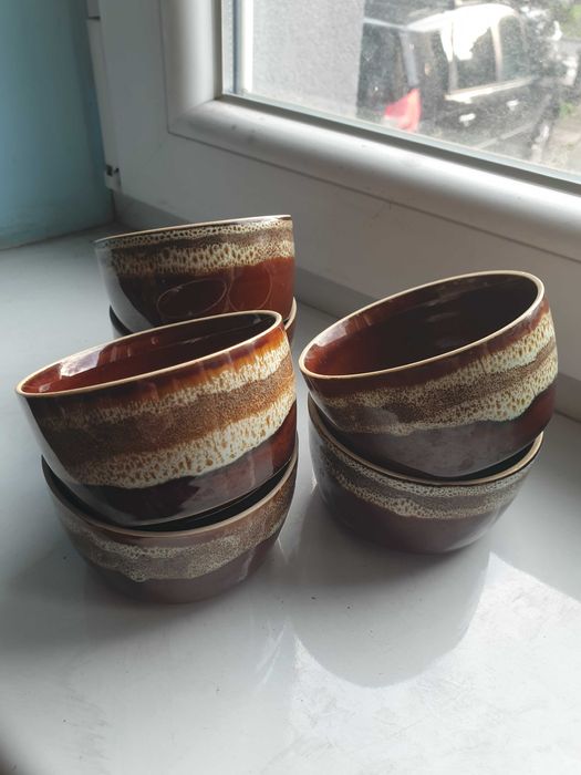 miseczki ceramika Adam Sadulski Mirostowice komplet 6 sztuk