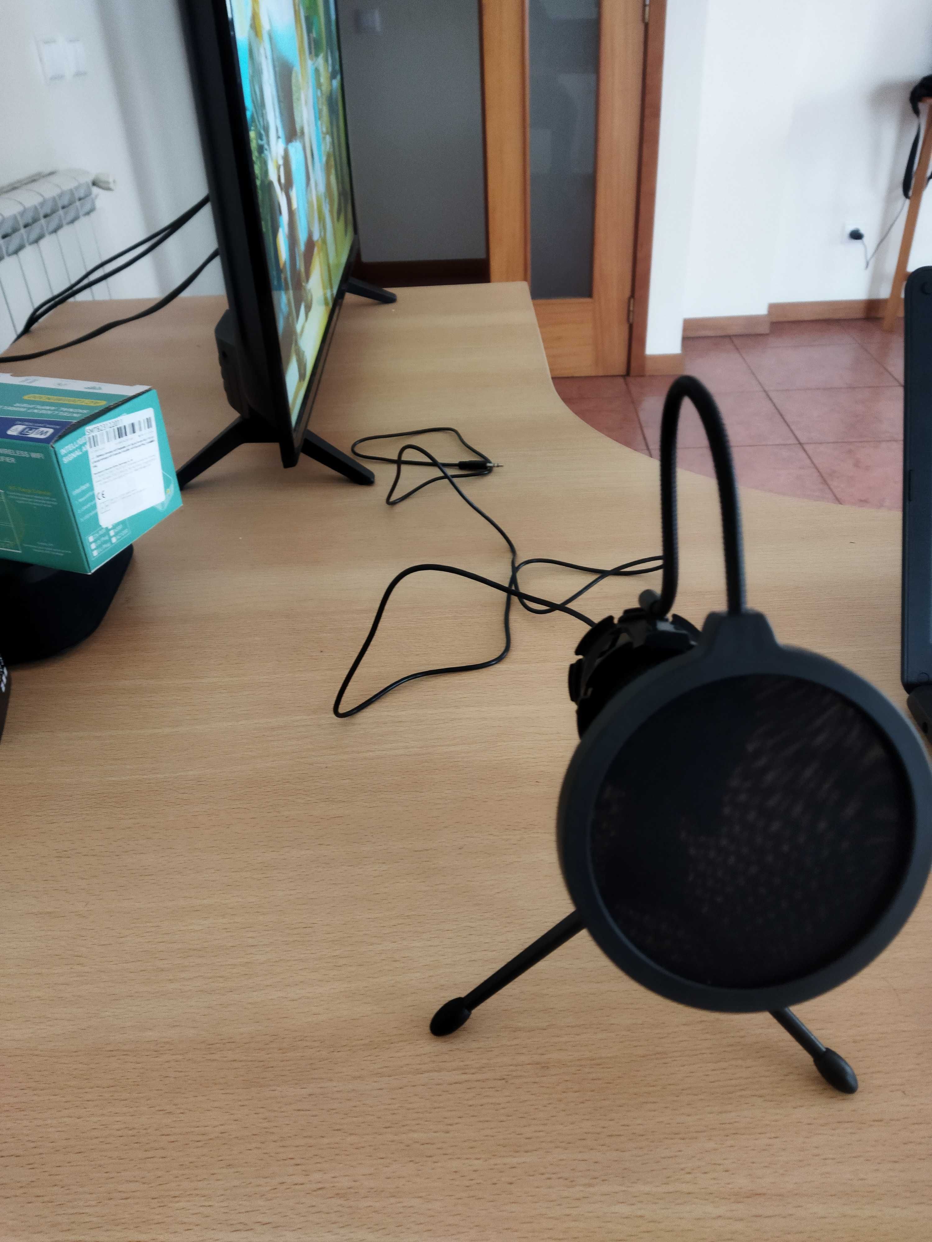 microfone para fazer streaming com adatptador de 3.5