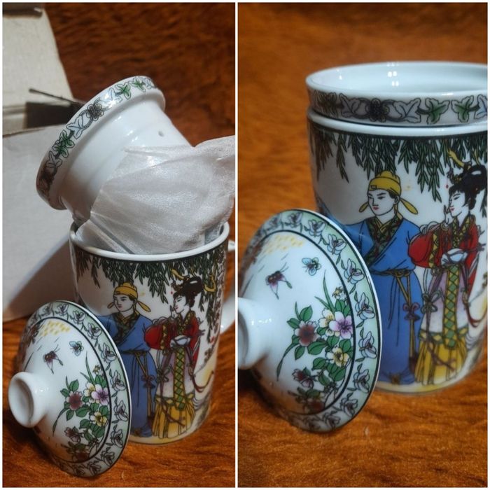 Чехия Богемия ваза заварник бокал чашка с ситечком барановка