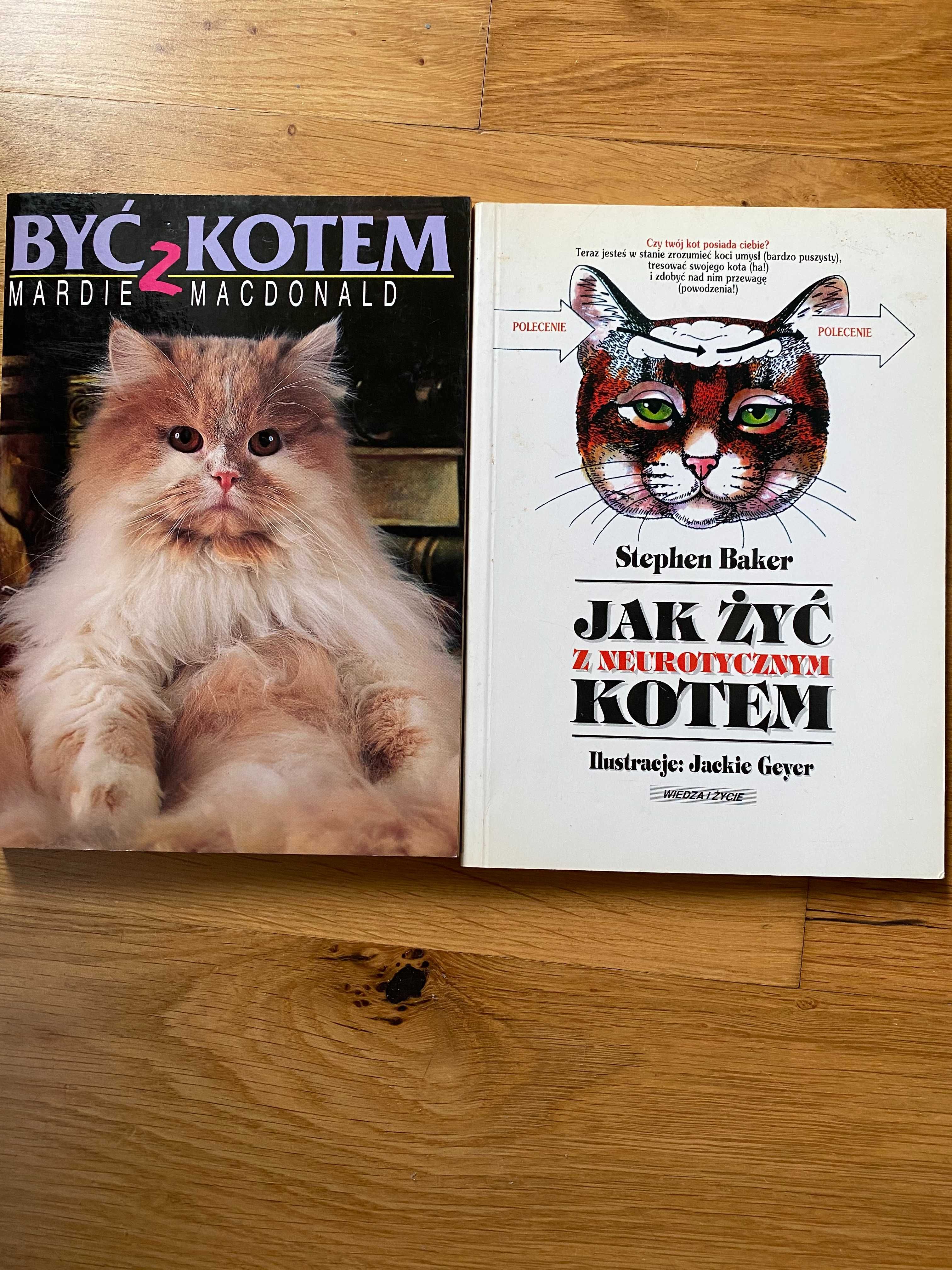 książki o kotach -3 szt. "Być z kotem", "Jak żyć z neurotycznym kotem"