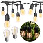 GIRLANDA ŚWIETLNA OGRODOWA 20m 20X żarówki LED E27 łańcuch lampki