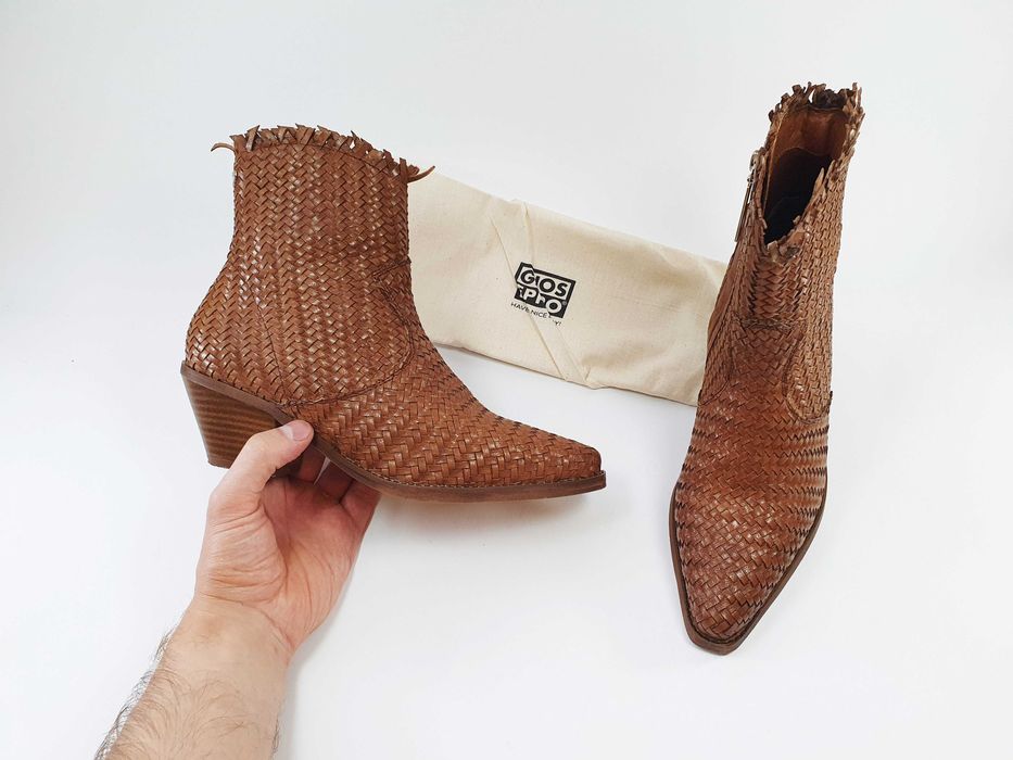 Жіночі черевики козаки GIOSEPPO 39 24.5-25 см 8.5 US коричневі