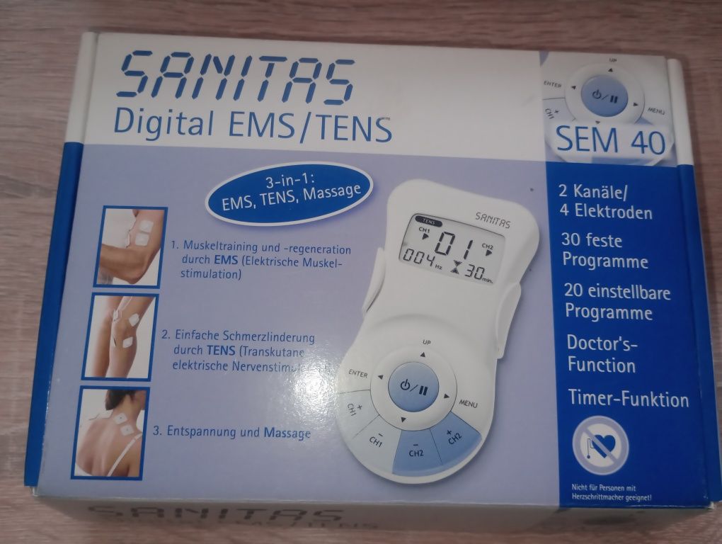Sanitas SEM 40 Stymulator mięśni i nerwów 3 w 1 EMS Tens