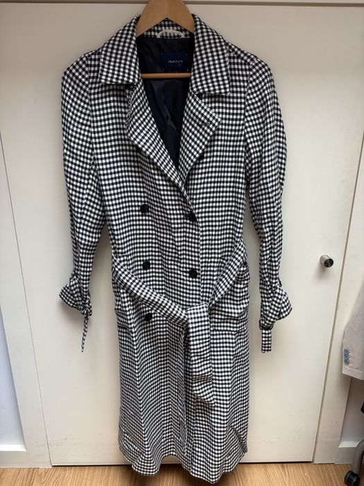 Sobretudo Xadrez Branco e Preto GANT para mulher (S)