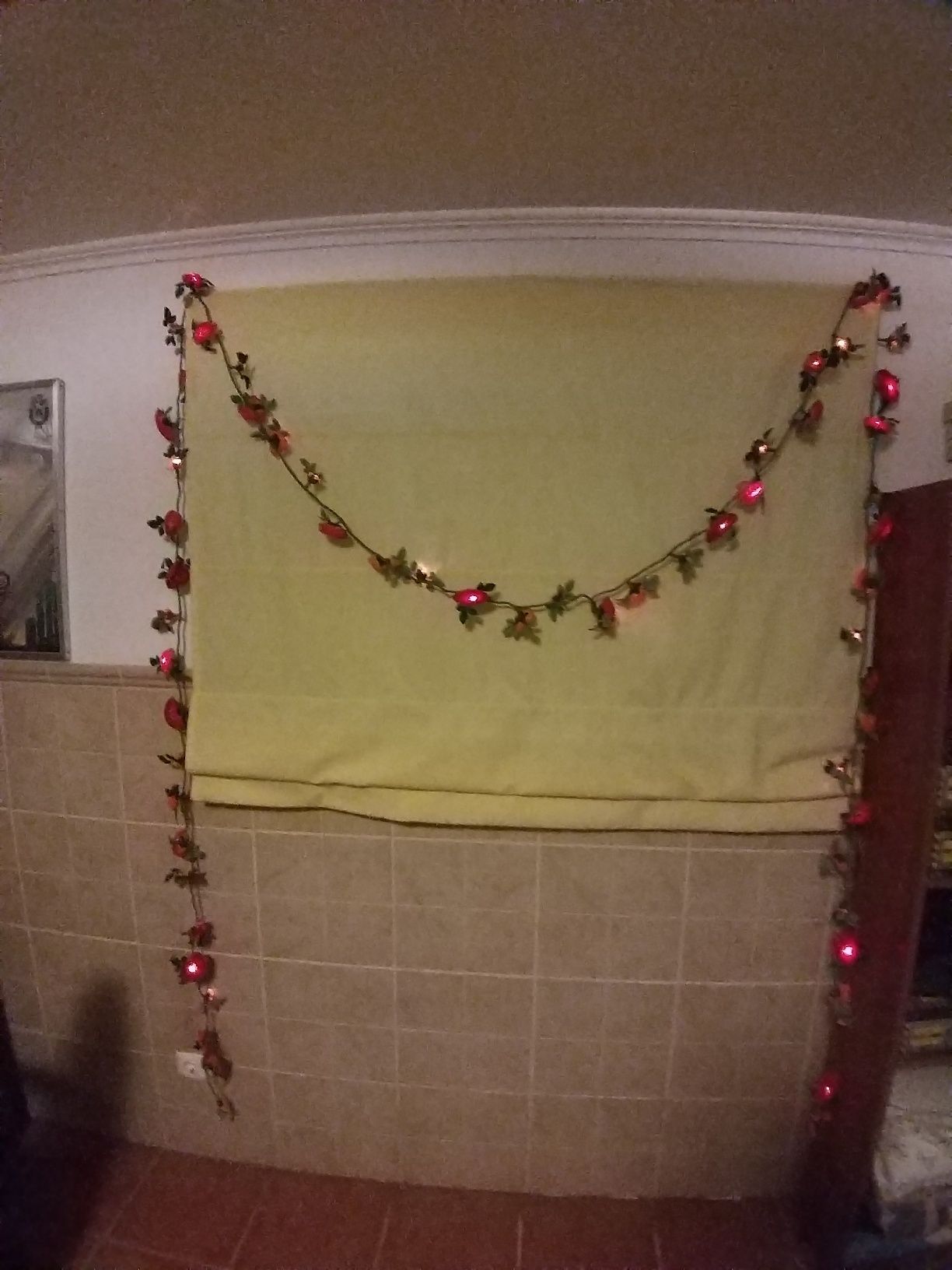 Flores iluminadas de natal