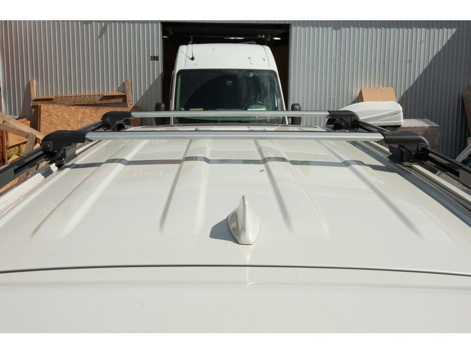 Renault Megane II 2004-2009 Перемички на рейлінги під ключ 2 шт Сірий