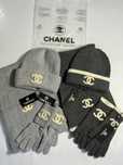 Комплект шапка шарф рукавиці Chanel. Зимовий набір шапка Шанель